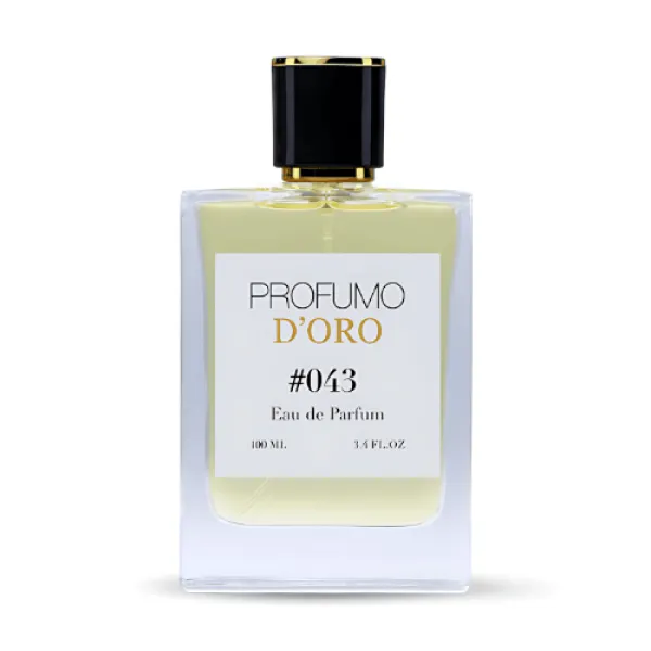 Profumo D’oro #043 – moderner Flakon in stilvoller Optik, Hauptansicht eines energiegeladenen Herren Eau de Parfum